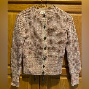 GAP Cardigan Sweater XS Petite Mauve Marled